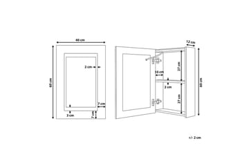Badrumsskåp med spegel Malaspina - Förvaring - Badrumsförvaring - Spegelskåp