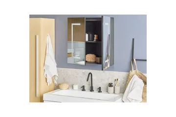 Badrumsskåp med spegel Mazarredo - Förvaring - Badrumsförvaring - Spegelskåp