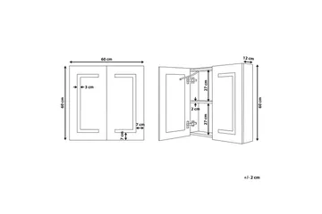 Badrumsskåp med spegel Mazarredo - Förvaring - Badrumsförvaring - Spegelskåp