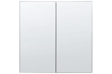 Badrumsskåp med spegel Navarra Svart, Silver, 60x14x60 cm - Svart, Silver, 60x14x60 cm - Förvaring - Badrumsförvaring - Spegelskåp