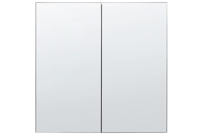 Badrumsskåp med spegel Navarra Svart, Silver, 60x14x60 cm - Svart, Silver, 60x14x60 cm - Förvaring - Badrumsförvaring - Spegelskåp