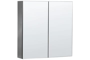 Badrumsskåp med spegel Navarra Svart, Silver, 60x14x60 cm - Svart, Silver, 60x14x60 cm - Förvaring - Badrumsförvaring - Spegelskåp