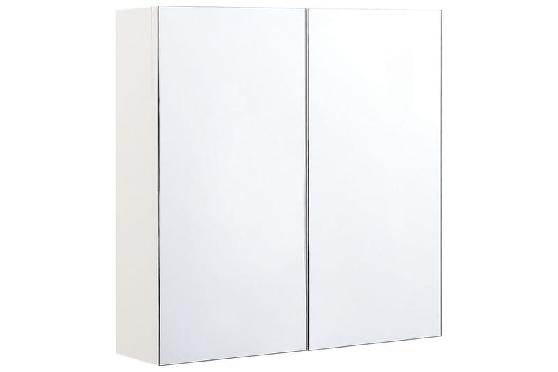 Badrumsskåp med spegel Navarra Vit, Silver, 60x14x60 cm - Vit, Silver, 60x14x60 cm - Förvaring - Badrumsförvaring - Spegelskåp