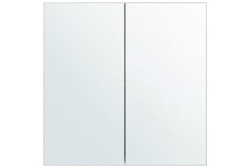 Badrumsskåp med spegel Navarra Vit, Silver, 60x14x60 cm - Vit, Silver, 60x14x60 cm - Förvaring - Badrumsförvaring - Spegelskåp