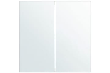 Badrumsskåp med spegel Navarra Vit, Silver, 60x14x60 cm - Vit, Silver, 60x14x60 cm - Förvaring - Badrumsförvaring - Spegelskåp