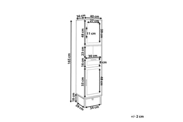 Badrumsskåp Rosell 40x36x165 cm - 40x36x165 cm - Förvaring - Badrumsförvaring - Väggskåp & högskåp