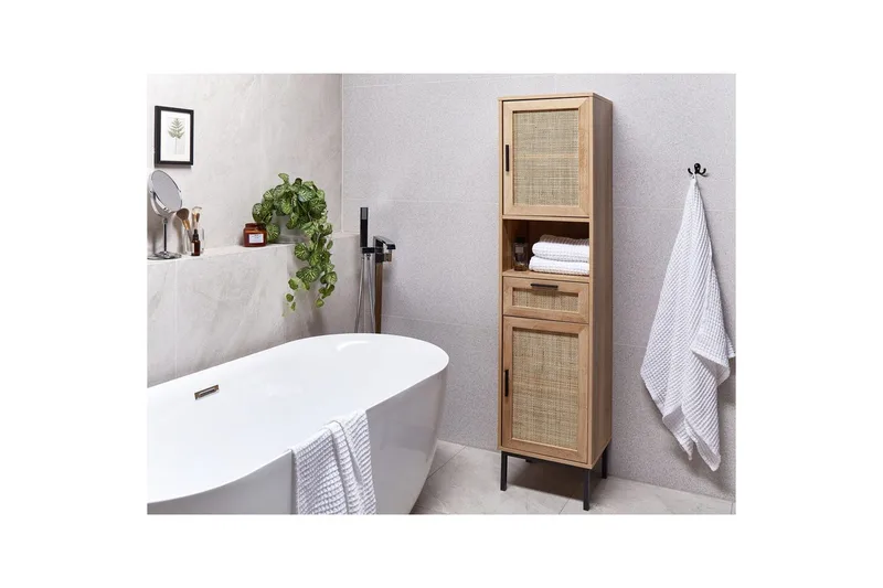 Badrumsskåp Rosell 40x36x165 cm - 40x36x165 cm - Förvaring - Badrumsförvaring - Väggskåp & högskåp