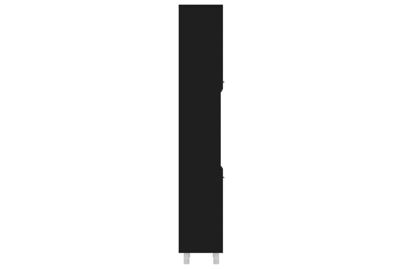 Badrumsskåp svart 30x30x179 cm spånskiva - Svart - Väggskåp & högskåp - Badrumsskåp