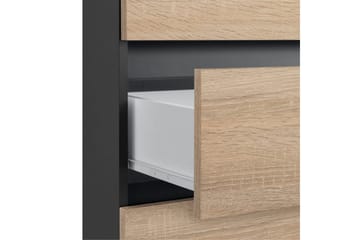 Badrumsskåp Wisla 76x35x98 cm, Antracit/Ek - 76x35x98 cm, Antracit/Ek - Förvaring - Badrumsförvaring - Väggskåp & högskåp