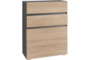76x35x98 cm, Antracit/Ek