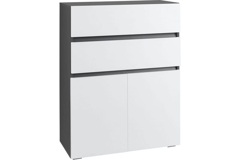 Badrumsskåp Wisla 76x35x98 cm, Antracit/Vit - 76x35x98 cm, Antracit/Vit - Förvaring - Badrumsförvaring - Väggskåp & högskåp