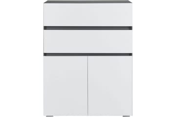 Badrumsskåp Wisla 76x35x98 cm, Antracit/Vit - 76x35x98 cm, Antracit/Vit - Förvaring - Badrumsförvaring - Väggskåp & högskåp