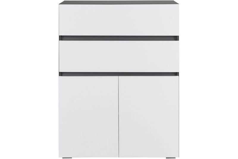 Badrumsskåp Wisla 76x35x98 cm, Antracit/Vit - 76x35x98 cm, Antracit/Vit - Förvaring - Badrumsförvaring - Väggskåp & högskåp