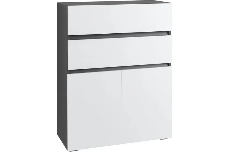 Badrumsskåp Wisla 76x35x98 cm, Antracit/Vit, 76x35x98 cm, Antracit/Vit