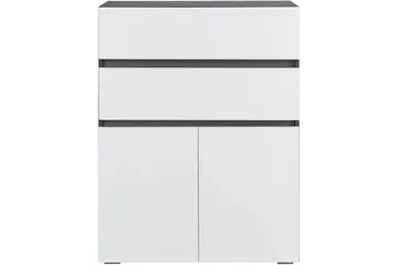 Badrumsskåp Wisla 76x35x98 cm, Antracit/Vit - 76x35x98 cm, Antracit/Vit - Förvaring - Badrumsförvaring - Väggskåp & högskåp