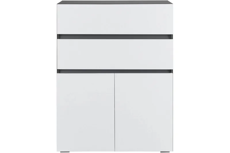 Badrumsskåp Wisla 76x35x98 cm, Antracit/Vit - 76x35x98 cm, Antracit/Vit - Förvaring - Badrumsförvaring - Väggskåp & högskåp