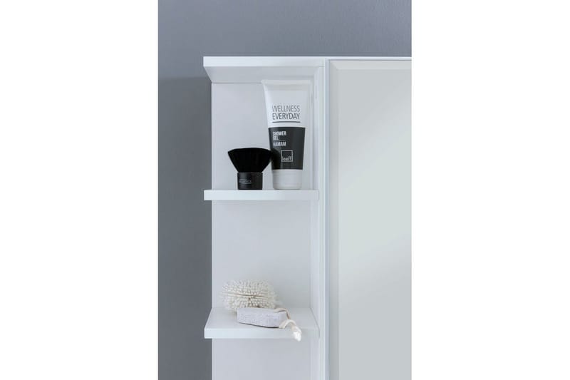 Badrumsskåp Wohnling Modern med spegeldörr tillverkad av vit spånskiva - Förvaring - Badrumsförvaring - Spegelskåp