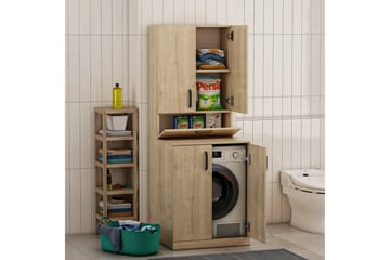 Badrumsskåp Palmira 70x90 cm Ljusbrun - Hanah Home - Förvaring - Badrumsförvaring - Badrumsskåp