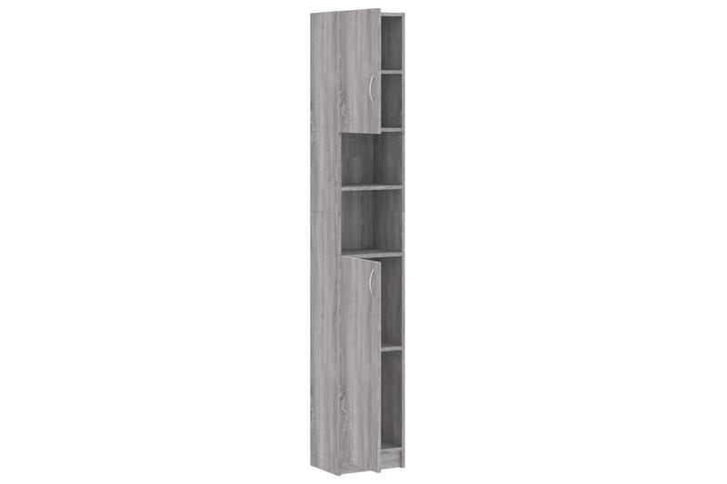 beBasic Badrumsskåp grå sonoma 32x25,5x190 cm konstruerat trä - Grey - Väggskåp & högskåp - Badrumsskåp