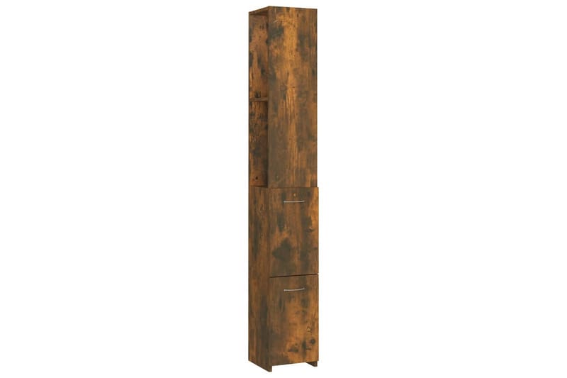 beBasic Badrumsskåp rökfärgad ek 25x25x170 cm konstruerat trä - Brown - Väggskåp & högskåp - Badrumsskåp