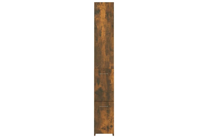 beBasic Badrumsskåp rökfärgad ek 25x25x170 cm konstruerat trä - Brown - Väggskåp & högskåp - Badrumsskåp