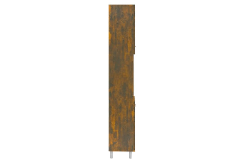 beBasic Badrumsskåp rökfärgad ek 30x30x179 cm konstruerat trä - Brown - Väggskåp & högskåp - Badrumsskåp
