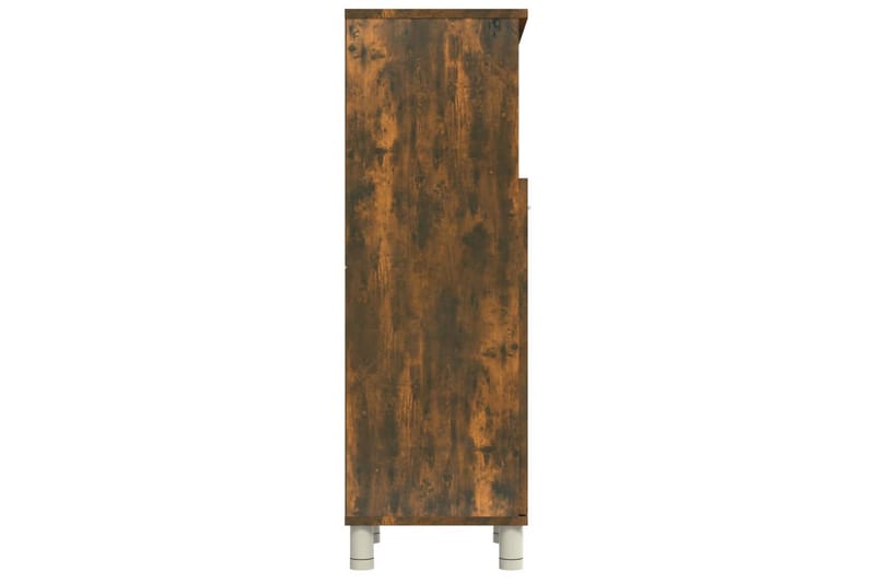 beBasic Badrumsskåp rökfärgad ek 30x30x95 cm konstruerat trä - Brown - Badrumsskåp