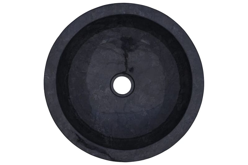 beBasic Handfatsbänk med handfat svart marmor massiv teak - Black - Tvättställsskåp & kommod