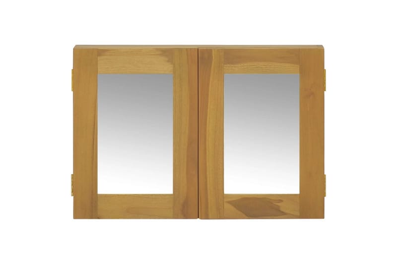 beBasic Spegelskåp 60x10x40 cm massiv teak - Brown - Spegelskåp