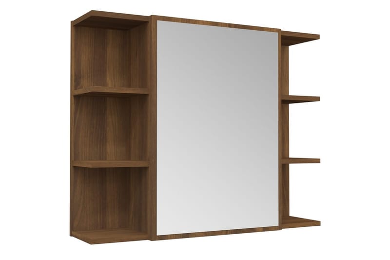 beBasic Spegelskåp för badrum Brun ek 80x20,5x64 cm konstruerat trä - Brown - Spegelskåp