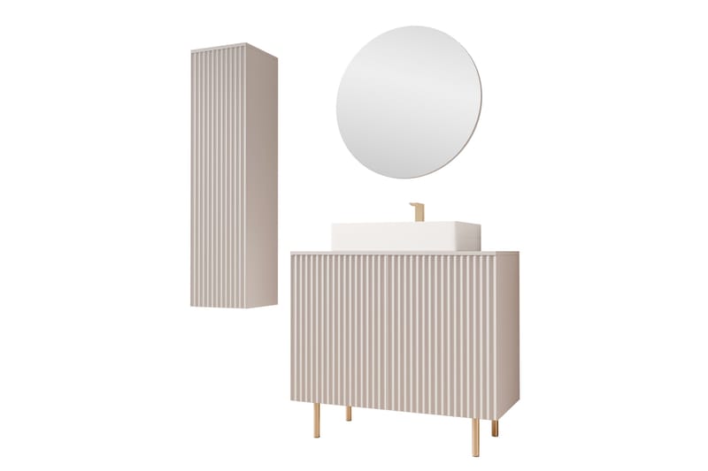 Casa Komplett möbelpaket - Beige - Förvaring - Badrumsförvaring - Kompletta möbelpaket badrum