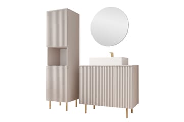 Casa Komplett möbelpaket - Beige - Förvaring - Badrumsförvaring - Kompletta möbelpaket badrum
