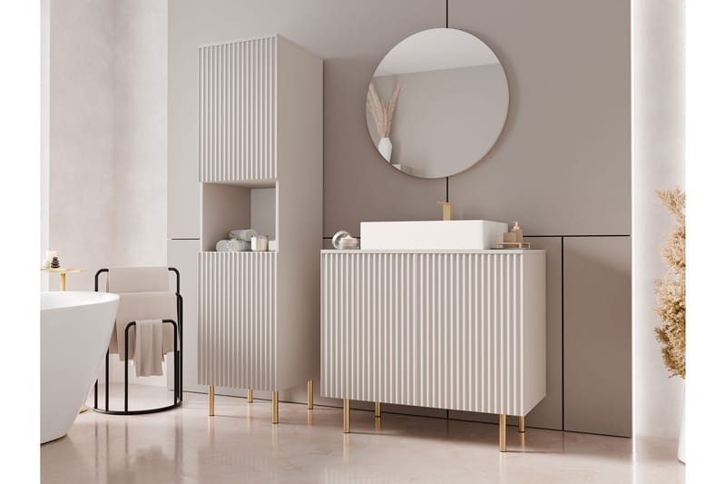 Casa Komplett möbelpaket - Beige - Förvaring - Badrumsförvaring - Kompletta möbelpaket badrum