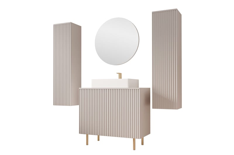 Casa Komplett möbelpaket - Beige - Förvaring - Badrumsförvaring - Kompletta möbelpaket badrum