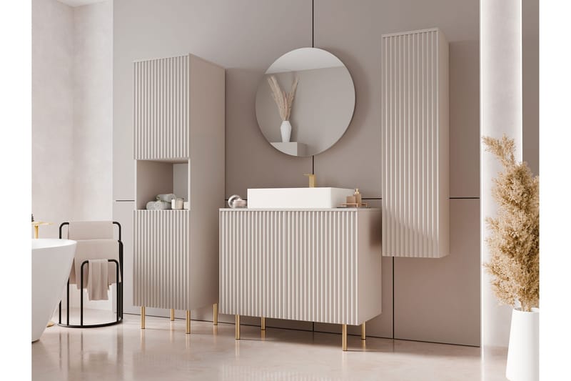 Casa Komplett möbelpaket - Beige - Förvaring - Badrumsförvaring - Kompletta möbelpaket badrum
