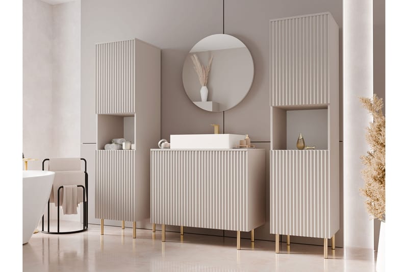 Casa Komplett möbelpaket - Beige - Förvaring - Badrumsförvaring - Kompletta möbelpaket badrum