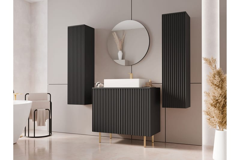 Casa Komplett möbelpaket - Svart - Förvaring - Badrumsförvaring - Kompletta möbelpaket badrum