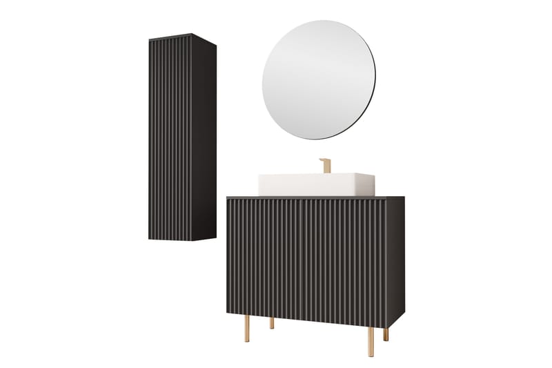 Casa Komplett möbelpaket - Svart - Förvaring - Badrumsförvaring - Kompletta möbelpaket badrum