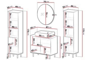 Casa Komplett möbelpaket - Svart - Förvaring - Badrumsförvaring - Kompletta möbelpaket badrum