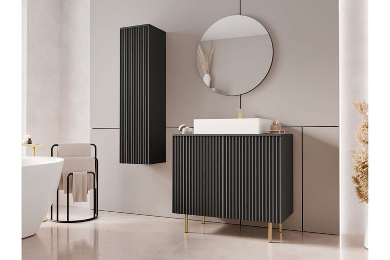 Casa Komplett möbelpaket - Svart/Vit - Förvaring - Badrumsförvaring - Kompletta möbelpaket badrum