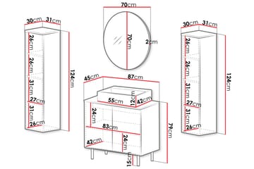 Casa Komplett möbelpaket - Förvaring - Badrumsförvaring - Kompletta möbelpaket badrum