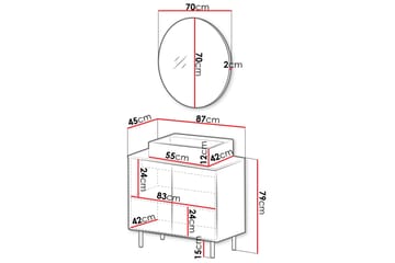 Casa Tvättställsskåp - Svart - Förvaring - Badrumsförvaring - Tvättställsskåp & kommod
