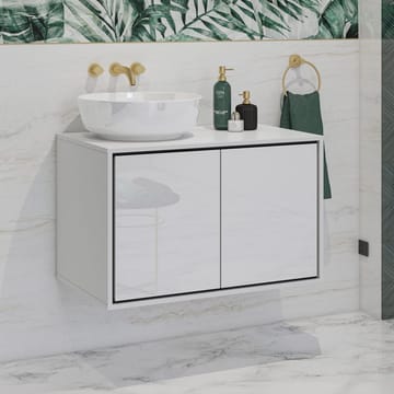 Diskbänkskåp Irvine 2 Dörrar - Vit Högglans, 78 cm - Förvaring - Badrumsförvaring - Väggskåp & högskåp