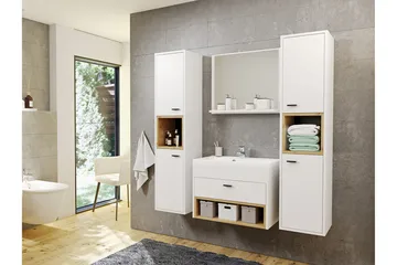 Ekomi Möbelset för Badrum 133 cm - Förvaring - Badrumsförvaring - Kompletta möbelpaket badrum