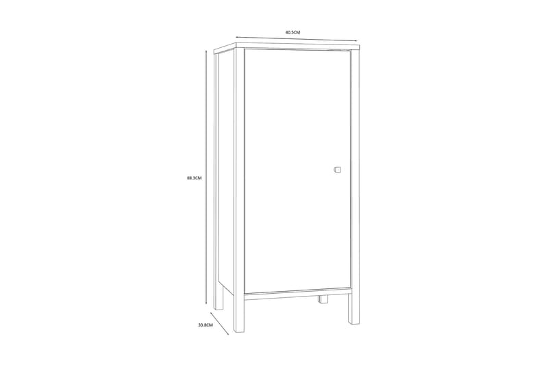 Elsassona Badrumsskåp 40x35 cm - Vit - Förvaring - Badrumsförvaring - Väggskåp & högskåp