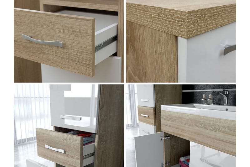 Ericka Möbelset för Badrum 133 cm - Förvaring - Badrumsförvaring - Kompletta möbelpaket badrum