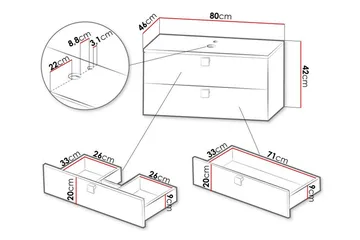 Glenndale Badrumsförvaring Concept 55 Grey - Förvaring - Badrumsförvaring