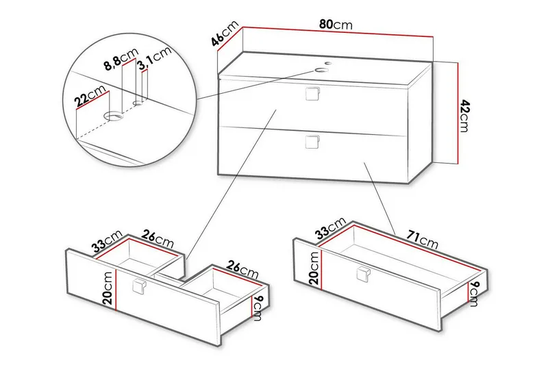 Glenndale Badrumsförvaring Concept 55 Grey - Förvaring - Badrumsförvaring