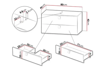 Glenndale Badrumsförvaring Concept 55 White - Förvaring - Badrumsförvaring