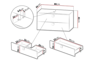Glenndale Badrumsförvaring - Grå - Förvaring - Badrumsförvaring